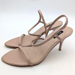 Nine West Carolyn Slingback Sandals Women's Light Natural Size US9M EU39.5